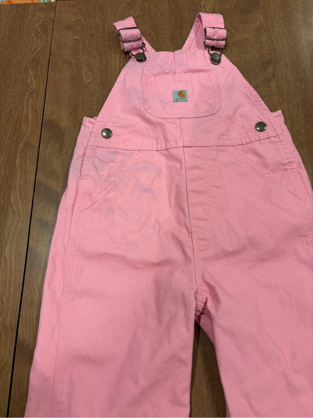 Carhartt Pink Kids Overalls with Adjustable Straps - Picture 2 of 7